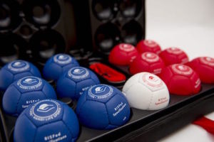 Boccia set with hard container